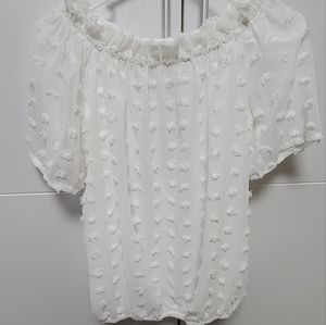 Off shoulder white blouse